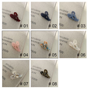 Nouveau coréen clair couleur unie nœud papillon pince à <span class=keywords><strong>cheveux</strong></span> en gros élégant accessoires de <span class=keywords><strong>cheveux</strong></span> filles acétate marbrure requin pinces à <span class=keywords><strong>cheveux</strong></span> pinces - Product Image 5