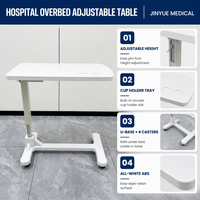 Table médicale réglable en hauteur en ABS pour chambre d'hôpital, table à manger mobile, Chine