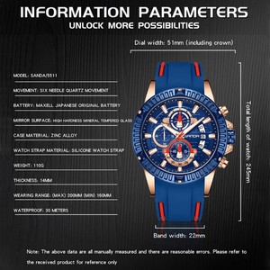 Reloj de Cuarzo para Hombre Sanda 5511, Multifunción, Deportivo, con Calendario y Pantalla Luminosa, Gran Venta - Product Image 2