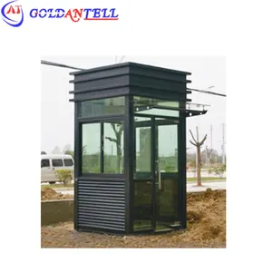 Étanche à la pluie en acier de haute qualité belle apparence cabine De Sécurité maison/kiosque extérieur portable sentinelle pour parking