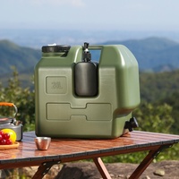 Contenedor de Almacenamiento de Agua de PE de Grado Alimenticio Libre de BPA, Bidón de Agua Portátil para Acampar al Aire Libre con Grifo, Jarra de Agua de Gran Capacidad de 3 a 25L