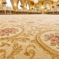 Moquette coupée et bouclée mur à mur pour salle de bal d'hôtel, en nylon 12 mm, tapis roulé sur mesure pour projet