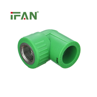 Raccords PPR IFAN à bas prix 20-63MM Vert PN25 Coude femelle 90 degrés pour tuyaux d'eau PPR