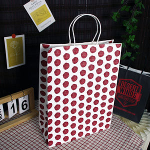 Groothandelsprijs Cadeau Fastfood Afhaalmaaltijden Groot Formaat Bruine <span class=keywords><strong>Kraft</strong></span> Papieren Zakken Met Handvat Op Maat Print Uw Eigen Logo Boodschappentas - Product Image 4