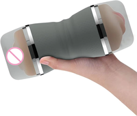 YAQU - Masturbador de Pene de TPE Extra Largo de 21 cm, Doble Extremo, Desmontable para Limpieza, Textura Realista en 3D para Hombre