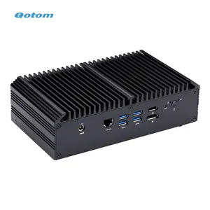 Fanless मिनी पीसी i7 इंटेल कोर चिप लिनक्स Pfsense 8 I225V 2.5G लैन 5 कॉम Barebone DDR4 अप करने के लिए 32G रैम आईपीसी औद्योगिक कंप्यूटर