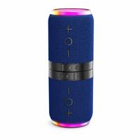 Haut-parleur sans fil TWS haute performance OEM d'usine, 2-en-1, avec basses stéréo 5W, USB/AUX, en plastique et métal, pour fêtes en extérieur