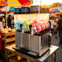 Machine à boissons glacées à refroidissement rapide, trois réservoirs, pour la fabrication de slushies, améliore l'efficacité de la préparation des boissons pour les opérateurs de restauration