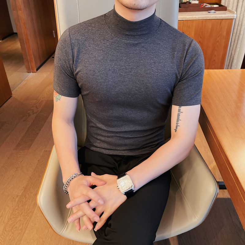 Dark gray half-high collar