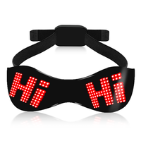 Smart APP Control Rechargeable DIY Glowing LED Lunettes de fête d'anniversaire de Noël Lunettes de boîte de nuit Cool Shinning LED Lunettes