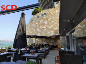 Sombrilla Semiautomática de Lujo de 7m de Diámetro para <span class=keywords><strong>Patio</strong></span>, Gran Parasol de Jardín para Exteriores, Sombrillas de <span class=keywords><strong>Patio</strong></span> en Venta - Product Image 4