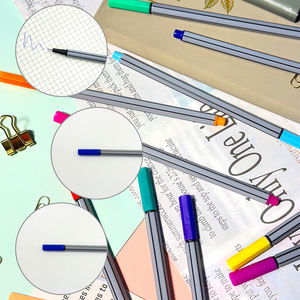 Tedarikçi OEM çok renkli Fineliner kalem çizim ve günlüğe kullanım için ince 0.4mm ipuçları pürüzsüz su bazlı mürekkep ile setleri - Product Image 3