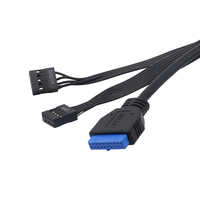 Cable de Extensión de Entrada y Salida de Audio para Placa Base, Panel Frontal con 1 a 4 Puertos USB 2.0, Montaje en Placa Base