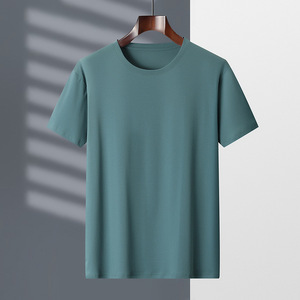 Camiseta de manga corta <span class=keywords><strong>sin</strong></span> planchar antiarrugas para hombre Camiseta de cuello redondo con base de hielo para hombre - Product Image 5