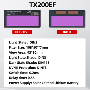 Filtro de soldadura solar de oscurecimiento automático para casco de soldadura, gafas de soldador, protector facial, color real - Product Image 6