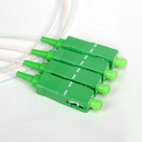 Divisor PLC de Fibra Óptica Mini 1:4, 1X4, 1:4 SC/APC, 0.9mm, 1m, Mini Tubo de Acero para Redes FTTH e IP, Gran Venta