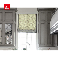 Allandcabinet Diseño de madera antigua Gabinete de cocina de madera maciza gris con puerta de vidrio parteluz Carpintería clásica de estilo francés con Isla