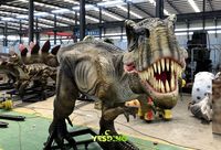 Modèle de dinosaure animatronique T-Rex grandeur nature de 5 m pour les expositions en centres commerciaux, les événements publics, les salles de jeux, les parcs d'aventure