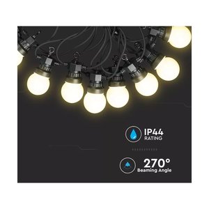 Luci a Stringa LED Bianco Freddo 20 LED 6000K Rotolo da 10 Metri per Decorazioni Giardino Festa Matrimonio Natale Halloween SKU-7440 - Product Image 3