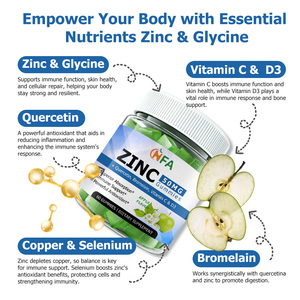 Hot Selling Dietary <b>Supplement</b> Zinc Gummies with Quercetin Zinc Comprehensive Immune Defense Powerful Antioxidant Gummies - Product Image 3