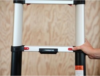 Échelle télescopique multifonctionnelle en alliage d'aluminium épaissi, pliable, pour usage domestique et intérieur