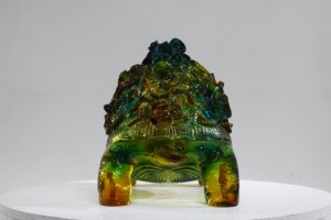 JingYue personalizado resina transparente tortuga arte transparente hogar Hotel Villa ornamento hecho a mano elegante artesanía decoración escultura - Product Image 3