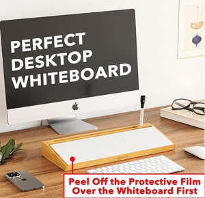 Bamboo Desktop Whiteboard with Organizer Box Office Desk <strong>Dry</strong> Erase White Board Holder Deskboard <strong>Buddy</strong> - Product Image 6