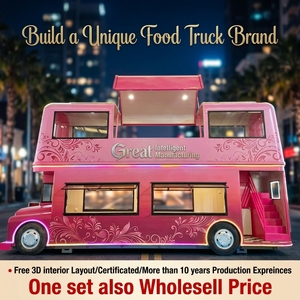 Bus à deux étages de bonne qualité, chariot de nourriture, café-restaurant, food truck, kiosque alimentaire, camionnette, camion à glaces, remorque à café, food truck - Product Image 3
