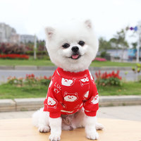 Sweat-shirt d'hiver en polyester à deux pièces pour chien, motif bouledogue français, vêtements pour chien