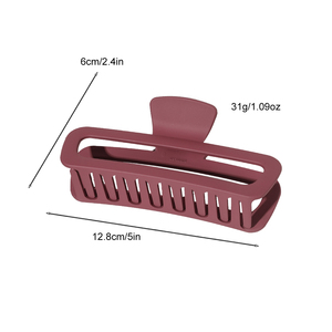 Pinces à <span class=keywords><strong>cheveux</strong></span> carrées de couleur neutre mate 13cm pinces à <span class=keywords><strong>cheveux</strong></span> <span class=keywords><strong>XXL</strong></span> pinces à <span class=keywords><strong>cheveux</strong></span> mates pour femmes <span class=keywords><strong>cheveux</strong></span> épais - Product Image 2