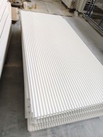 Panneau mural 3D ondulé flexible en MDF blanc, panneau mural concave, panneau peignable, revêtement mural pour décoration intérieure