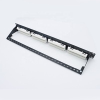 Loaded CAT6 UTP Keystone Jack 19 Inci 1U 24 Port 110 Tipe Unshielded CAT 6 Panel Patch Ethernet