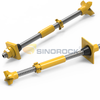 Barres d'ancrage autoperceuses en acier SINOROCK R32, barres creuses de 32 mm de diamètre, capacité de 5 tonnes pour le soutien au sol et l'ingénierie des pentes