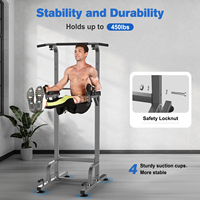 Tour de Musculation Sportive pour Salle de Sport à Domicile, Station Multiple Dip et Barre de Traction pour l'Entraînement de la Force et des Bras