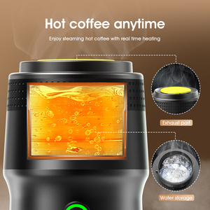 เครื่องชงกาแฟไฟฟ้าแบบพกพา พร้อมระบบทำความร้อนในตัว สำหรับกาแฟร้อนและเย็น ใช้กับไฟ DC เหมาะสำหรับการเดินทางและตั้งแคมป์  รับสกรีนโลโก้ตามสั่ง - Product Image 2
