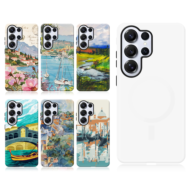For SamSung S26 Series Sublimation Blank Phone Case 3D 2in1 Magnetic Film Phone Case Custom Phone Cover DIY for 3D Film Printing
