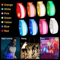 Bracelets en tissu lumineux à LED avec logo personnalisé Bracelets clignotants pour les fêtes qui brillent dans le noir Raves Concerts Camping Événements sportifs