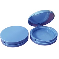 Boîtier vide compact bleu pour poudre, maquillage, emballage vide, poudre illuminatrice, contenant OEM pour fond de teint crème