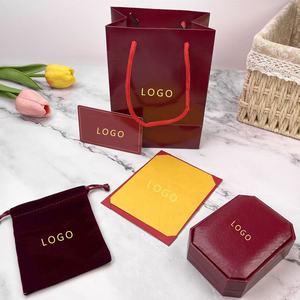 CA Guangdong Red Octagonal Packaging Box No Closure for Bracelet <strong>Ring</strong> Necklace Jewelry <strong>Storage</strong> Factory Wholesale - Product Image 1