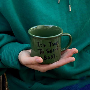 Lelyi français rétro <span class=keywords><strong>armée</strong></span> vert anglais lettre tasse en céramique minimaliste tasse à café cadeau - Product Image 3