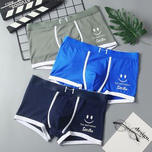 Men's Knitted Mid-Rise <b>Boxer</b> Shorts with Waist Cartoon Pattern Anti-Bacterial Underwear - Product Image 3