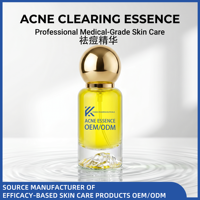 Sérum Apaisant & Réparateur Éclaircissant Anti-Acné à la Centella Asiatica, Vitamine B5 et Acide Hyaluronique 30ml Liquide pour Visage et Nez OEM/ODM