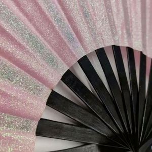 NOUVEAU Grand Éventail Pliant de 33 CM pour Soirées Rave avec Étui de Transport en Tissu et Support pour Éventail - Product Image 5