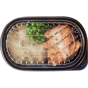 1/2/3 Compartment PP <b>Plastic</b> Disposable Food Tray Microwave Heating Takeout Lunch Box with Transparent <b>Lid</b> - Product Image 4