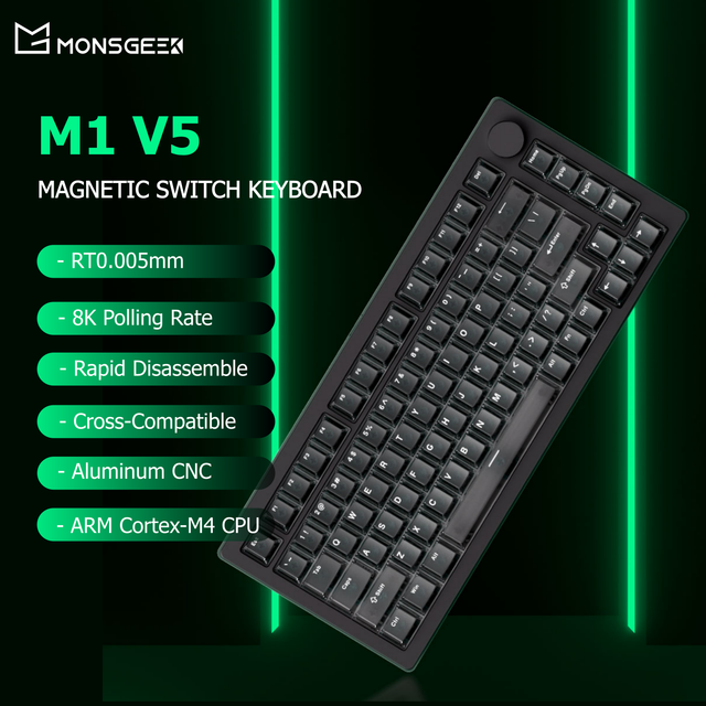 MONSGEEK M1 V5 HE Magnetic Switch Keyboard Rapid Trigger RT0.005mm 8K Polling Rate RGB Aluminum Tri-mode Gaming Keyboard Gasket
