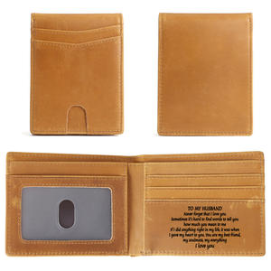 Portefeuille de style vintage <span class=keywords><strong>pour</strong></span> hommes RFID Caractéristique 1051 Gravure au laser Doublure courte en polyester ouverte-Exportation chaude - Product Image 2