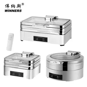 WINNERS Rectangular Stainless Steel Chaffing Dishes Electric Chafing Dish Food Warmer Catering Equipment For Hotel