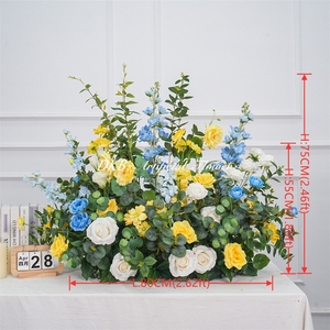 Flores artificiales para el pasillo de boda, arreglo floral de tacto real para decoración de ceremonias, decoración para el pasillo. - Product Image 2