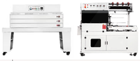 Machine d'emballage sous film rétractable Hipac entièrement automatique pneumatique pour boîtes en forme de L, de qualité alimentaire et pour boissons