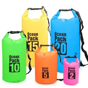 무료 샘플 새로운 디자인 캠핑 사용자 정의 로고 방수 PVC 건조 가방